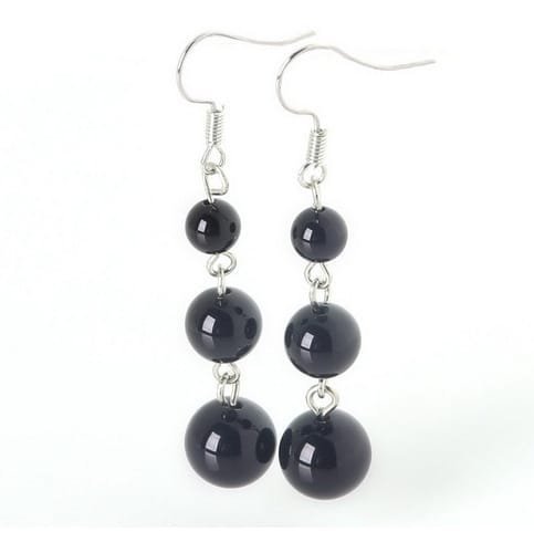 Aretes Con Piedras Estilo 3 Cuentas