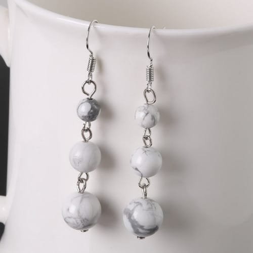 Aretes Con Piedras Estilo 3 Cuentas - Image 8