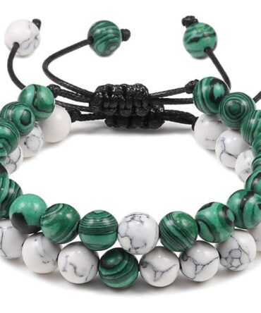 Pulseras Para Pareja Howlita Malaquita