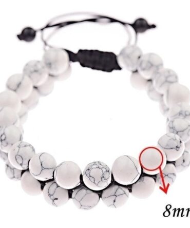 Pulsera Howlita Macrame Doble