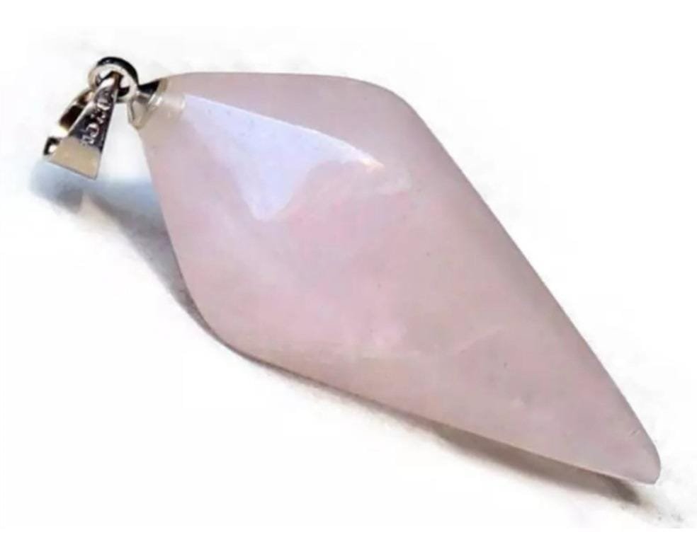 Collar Péndulo Cuarzo Rosa grande