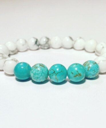 Pulsera Howlita y Turquesa