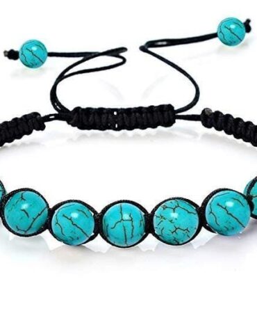 Pulsera Turquesa 8mm Macrame