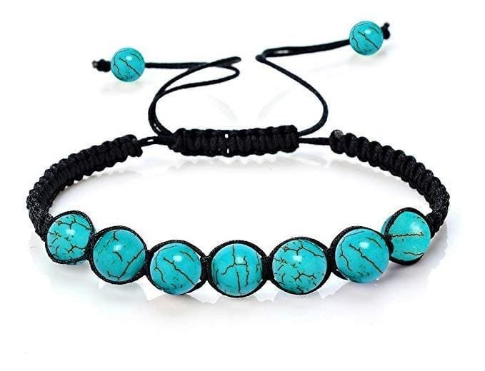 Pulsera Turquesa 8mm Macrame