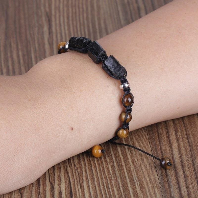 Pulsera Turmalina Negra Y Ojo De Tigre - Image 2
