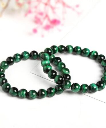 Pulseras Para Pareja Ojo De Tigre Verde