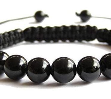 Pulsera Turmalina Negra Macrame