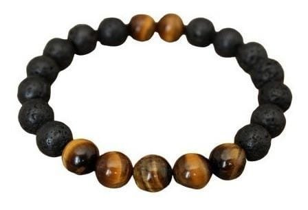 Pulsera Lava Volcanica y Ojo De Tigre