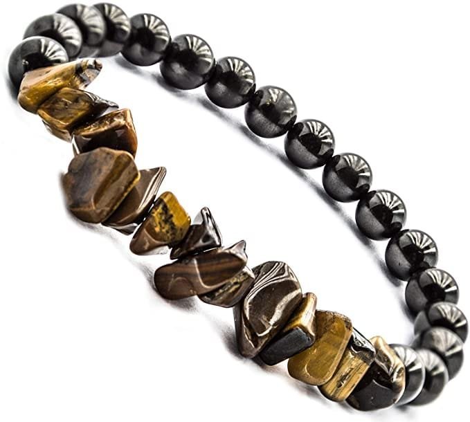 Pulsera Shungite con ojo de tigre