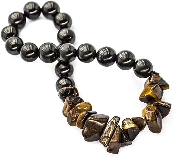 Pulsera Shungite con ojo de tigre - Image 3