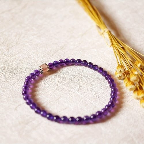 Pulsera Amatista Centro Cuarzo Fresa - Image 5