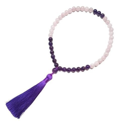 Japa Mala Piedra Natural Amatista 45 Cuentas