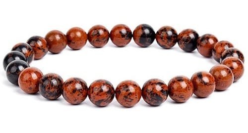 Pulsera Obsidiana Caoba 8mm