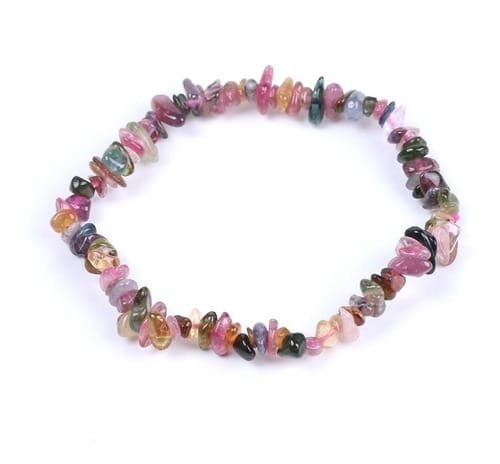 Pulsera Turmalina sandía o Multicolor Chips