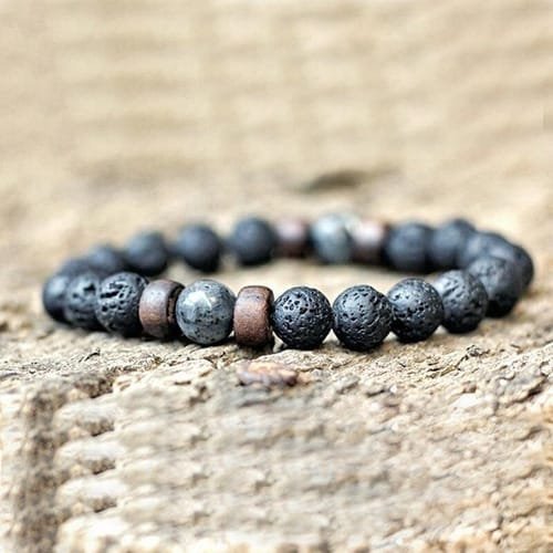Pulsera Volcánica Labradorita Central -madera - Image 3