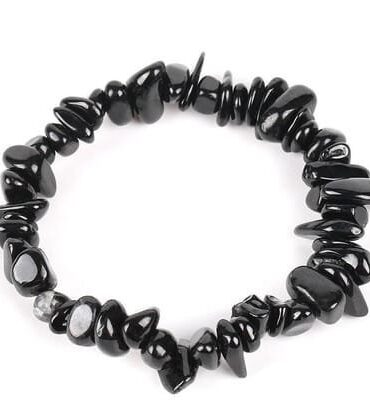 Pulsera Turmalina Negra Chips