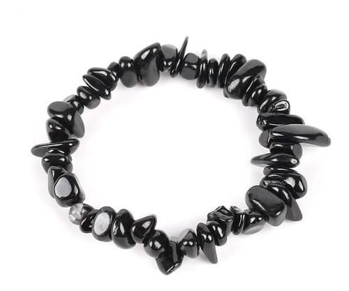Pulsera Turmalina Negra Chips