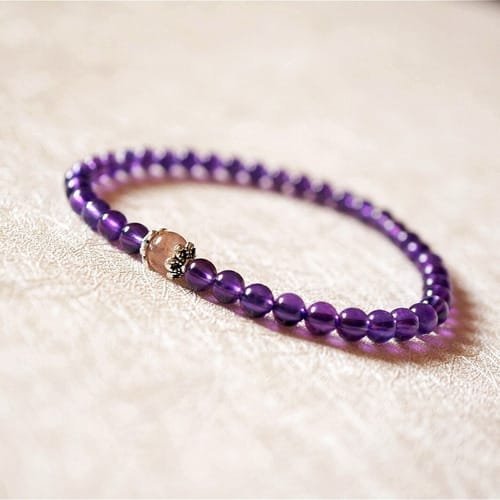 Pulsera Amatista Centro Cuarzo Fresa - Image 2