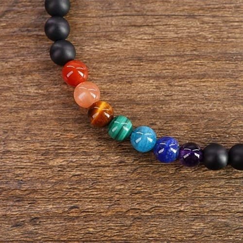 Collar Piedra Natural para los 7Chakras Con Piedra Mate - Image 3
