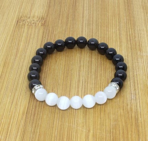 Pulsera Obsidiana Selenita separador - Image 4