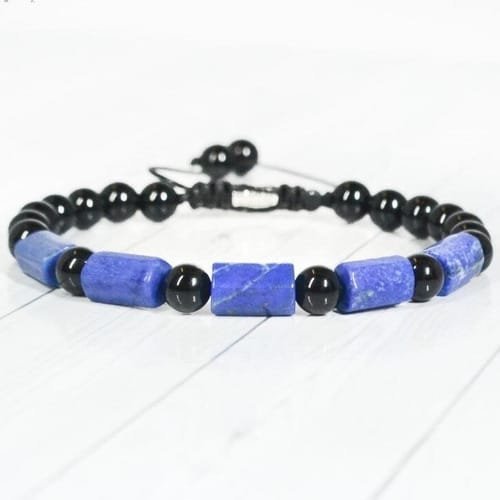 Pulsera Lapislázuli Turmalina Negra