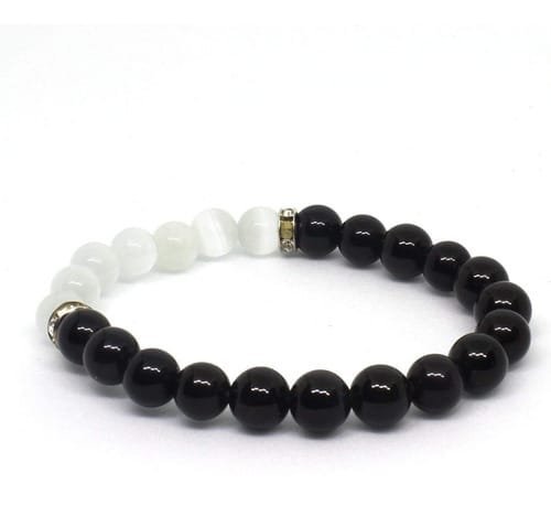 Pulsera Obsidiana Selenita separador - Image 3
