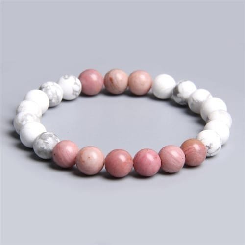 Pulsera Howlita Con Amazonita o Rodocrosita - Image 2