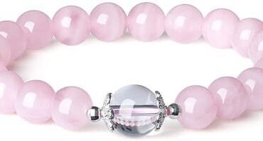 Pulsera Amatista Cuarzo Cristal Flor