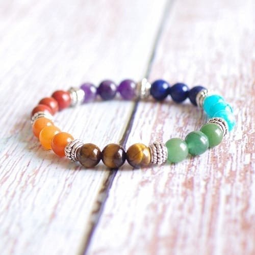 Pulsera 7 Chakras Separadores Plateados - Image 3