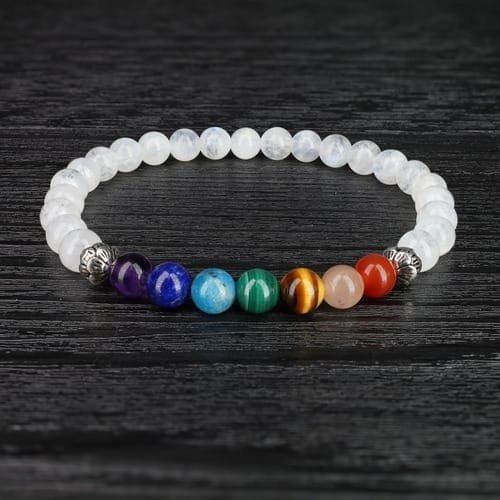 Pulsera 7 chakras Piedra Luna - Moonstone - Image 4