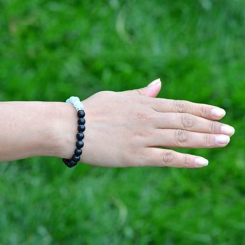 Pulsera Obsidiana Selenita separador - Image 2