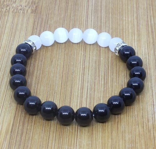 Pulsera Obsidiana Selenita separador - Image 9