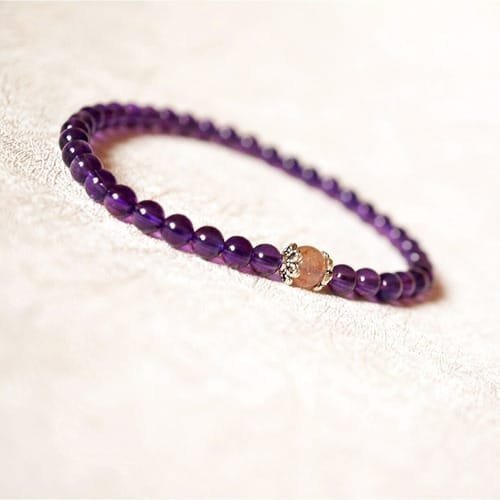 Pulsera Amatista Centro Cuarzo Fresa - Image 4