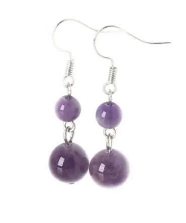 Aretes en plata con Amatista