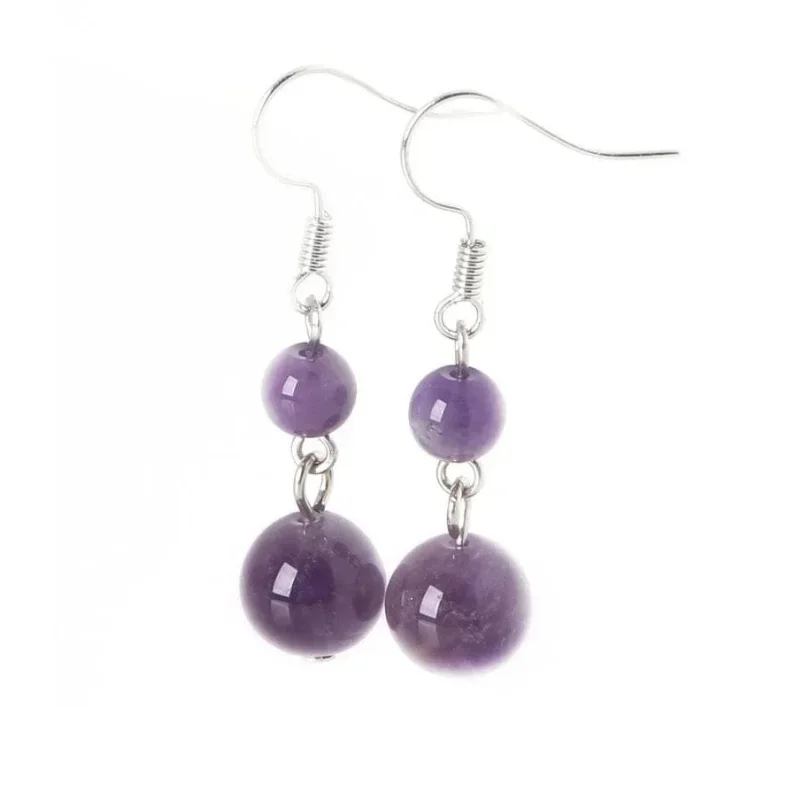 Aretes en plata con Amatista