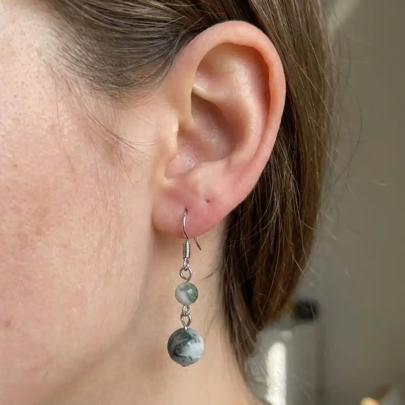 Aretes en plata con Labradorita - Image 2