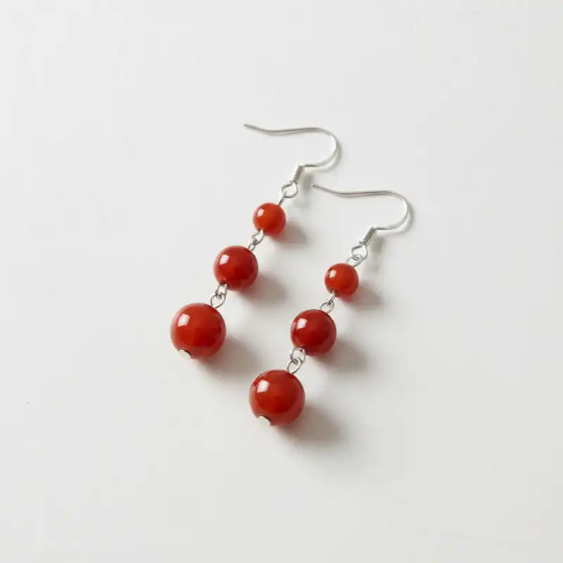 Aretes en plata con Cornalina - Image 3
