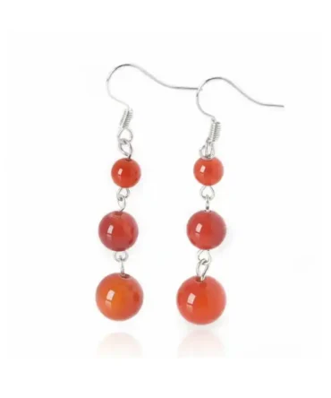 Aretes en plata con Cornalina