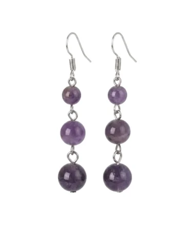 Aretes en plata con Amatista