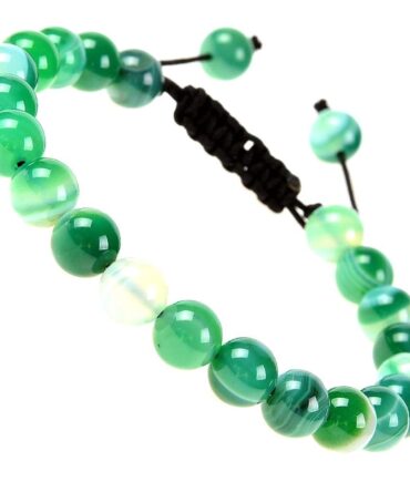 Pulsera Piedra Natural Agata O Agatha Verde 8mm