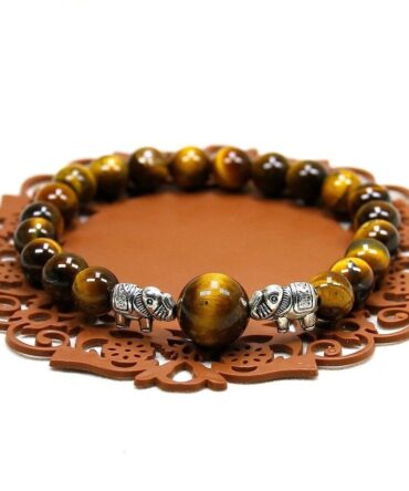 Pulsera Piedras Con Elefantes