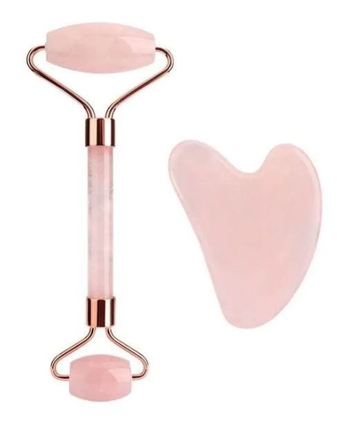 Set Rodillo + Gua Sha Cuarzo Rosa - Image 3