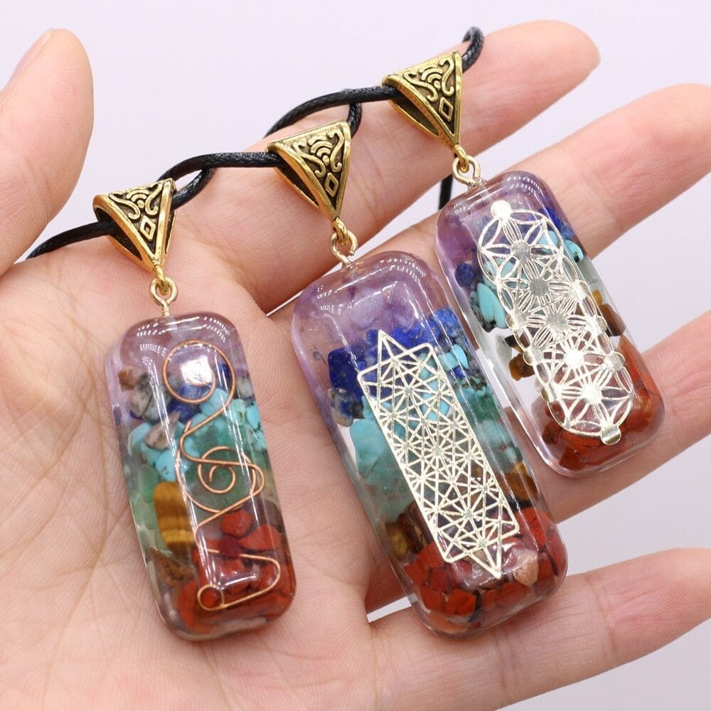 Collar Orgonita 7 chakras Alargado - Image 6