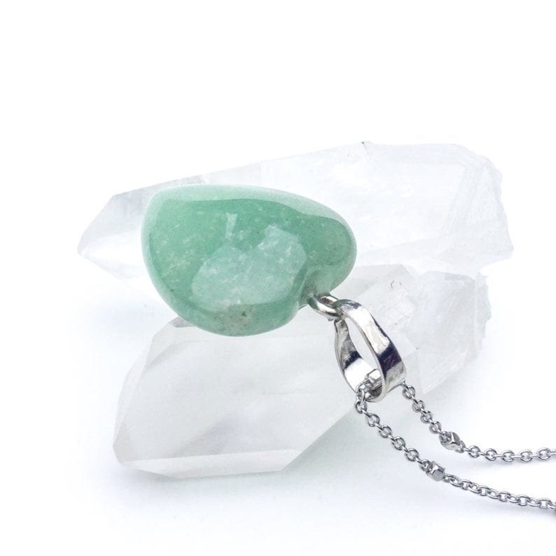 Collar Corazón Jade Verde - Image 7