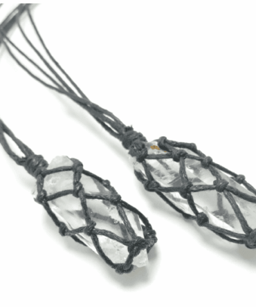 Collar Cuarzo Cristal Macramé