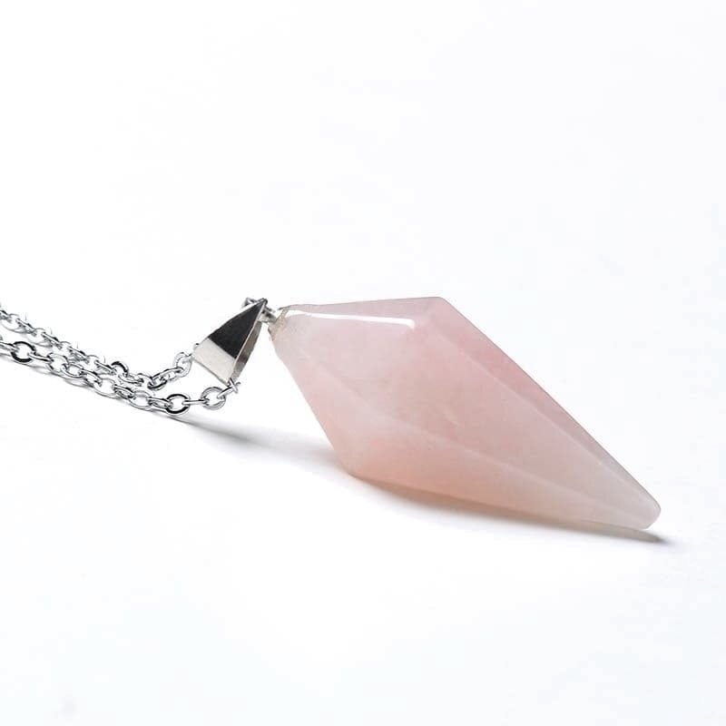 Collar Péndulo Cuarzo Rosa grande - Image 2