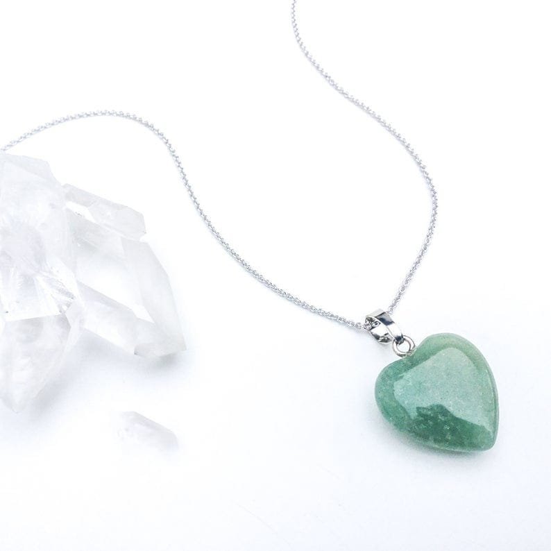 Collar Corazón Jade Verde - Image 3
