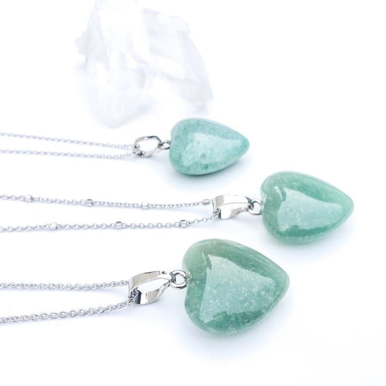 Collar Corazón Jade Verde - Image 4