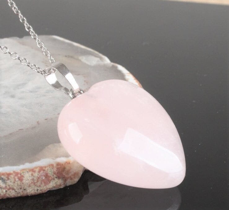 Collar Corazón Cuarzo Rosa - Image 2