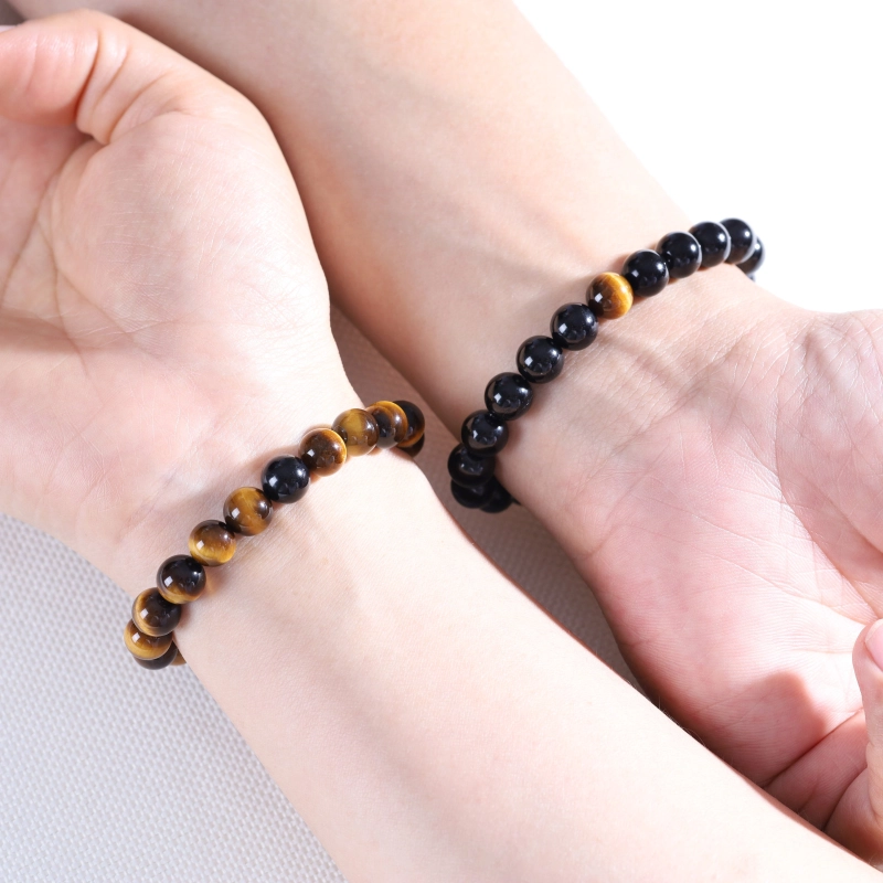 Pulseras Para Pareja Turmalina Ojo De Tigre - Image 2